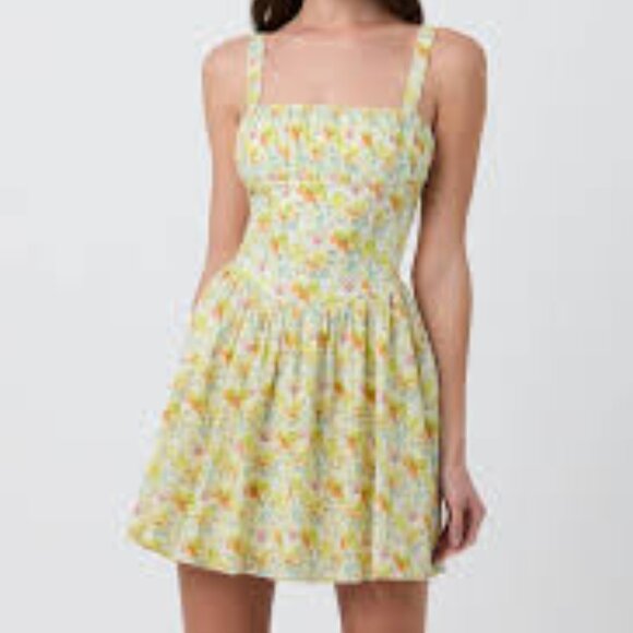 Astr the Label Floral Milkmaid Mini Dress Size Small - Picture 2 of 7